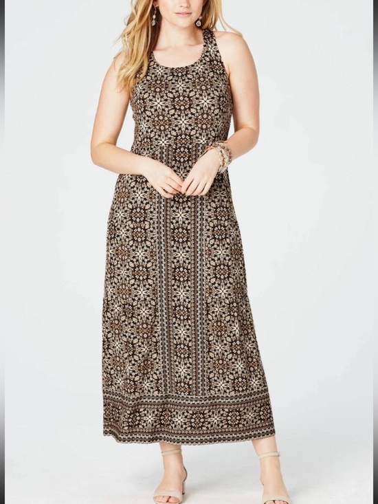 J. Jill Dresses & Skirts - NWT J. Jill Kona ST Geometric Cross-Back Knit Midi Dress SZ LP